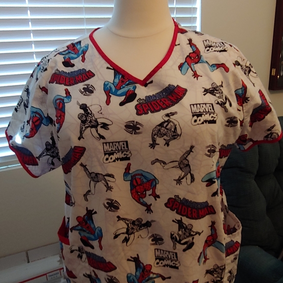 Warner Bros. Tops Plus Size Scrub Sale 3x Spiderman Poshmark